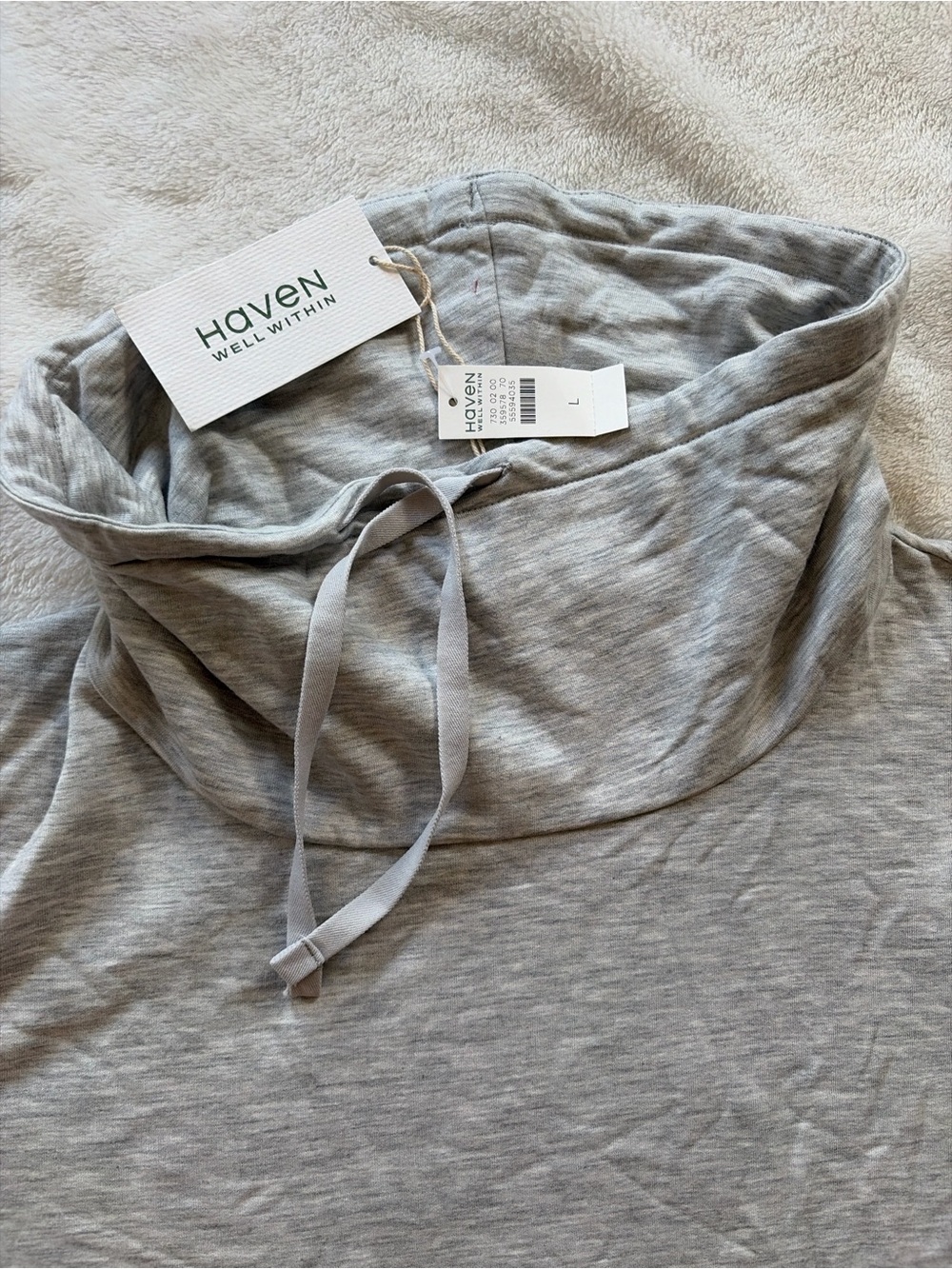 Haven Well Within Women's Gray Cowl Neck Hoodie